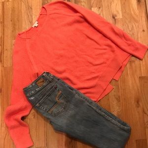 Melon-colored GAP sweater